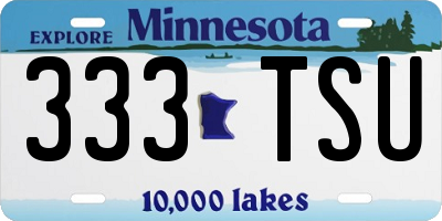 MN license plate 333TSU