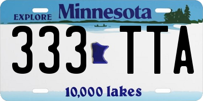 MN license plate 333TTA