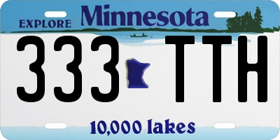 MN license plate 333TTH