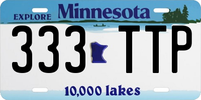 MN license plate 333TTP