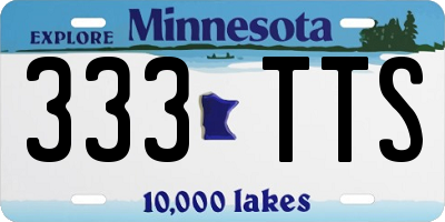 MN license plate 333TTS