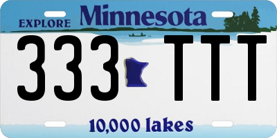 MN license plate 333TTT