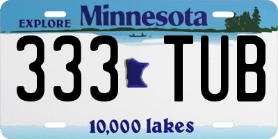 MN license plate 333TUB