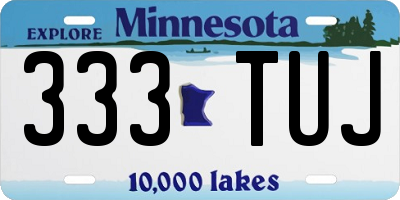 MN license plate 333TUJ