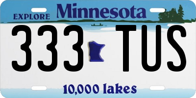 MN license plate 333TUS