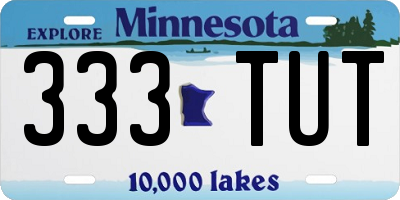 MN license plate 333TUT