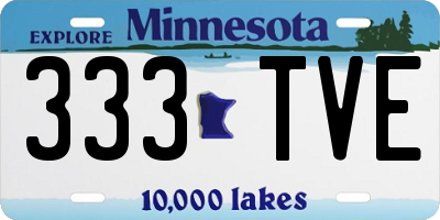 MN license plate 333TVE