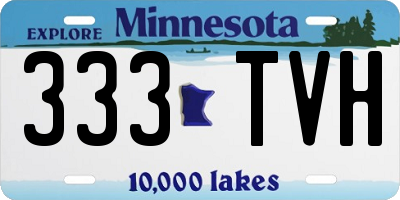 MN license plate 333TVH