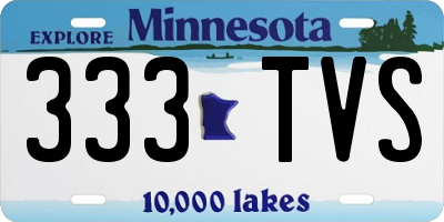 MN license plate 333TVS