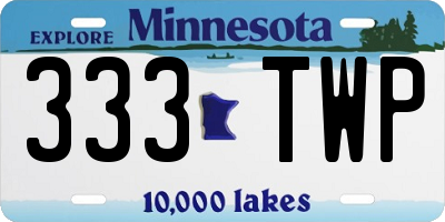 MN license plate 333TWP