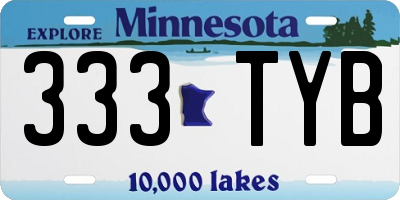 MN license plate 333TYB