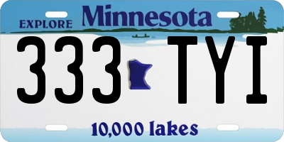 MN license plate 333TYI