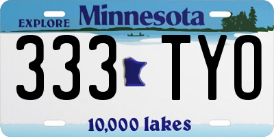 MN license plate 333TYO