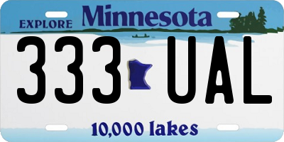 MN license plate 333UAL