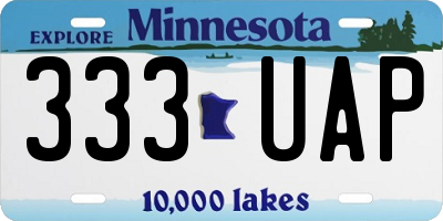 MN license plate 333UAP