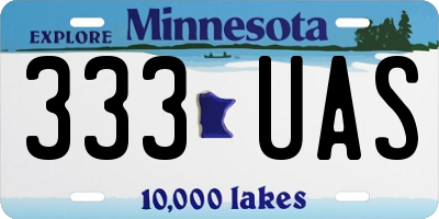 MN license plate 333UAS