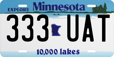 MN license plate 333UAT