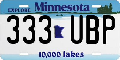 MN license plate 333UBP