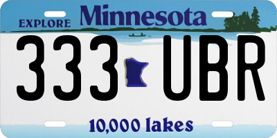 MN license plate 333UBR