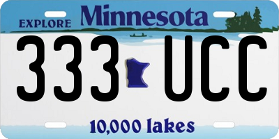MN license plate 333UCC