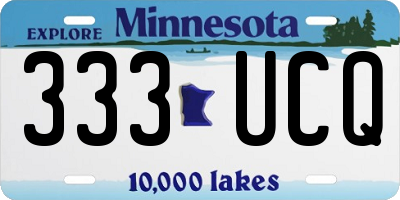 MN license plate 333UCQ