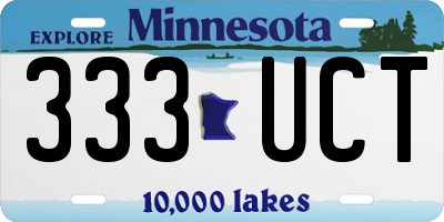 MN license plate 333UCT