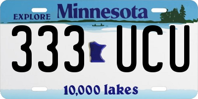 MN license plate 333UCU