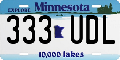 MN license plate 333UDL