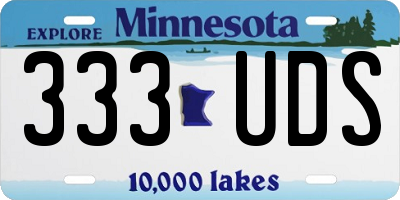 MN license plate 333UDS