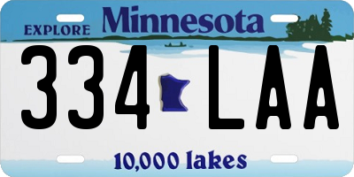 MN license plate 334LAA