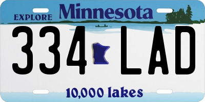 MN license plate 334LAD