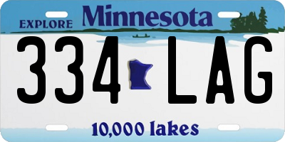 MN license plate 334LAG