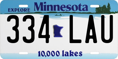 MN license plate 334LAU