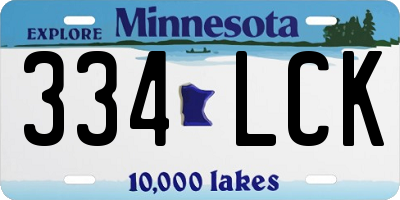 MN license plate 334LCK
