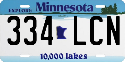 MN license plate 334LCN