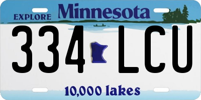 MN license plate 334LCU