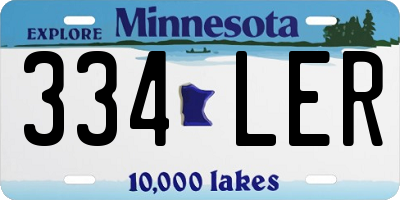 MN license plate 334LER