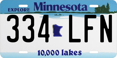 MN license plate 334LFN