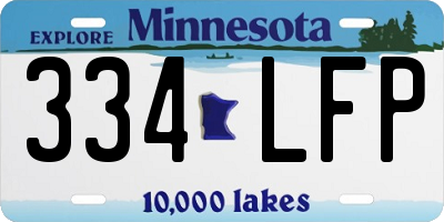 MN license plate 334LFP