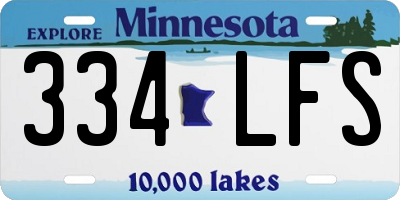 MN license plate 334LFS
