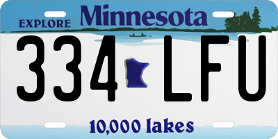 MN license plate 334LFU