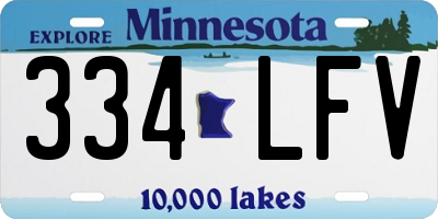 MN license plate 334LFV