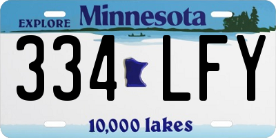 MN license plate 334LFY