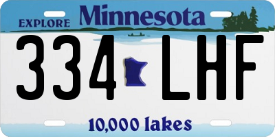 MN license plate 334LHF