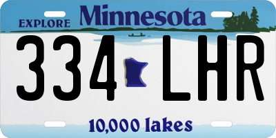 MN license plate 334LHR