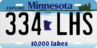 MN license plate 334LHS