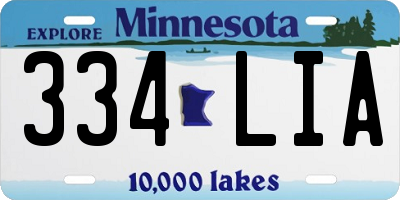 MN license plate 334LIA