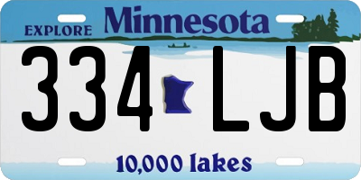 MN license plate 334LJB