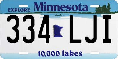 MN license plate 334LJI