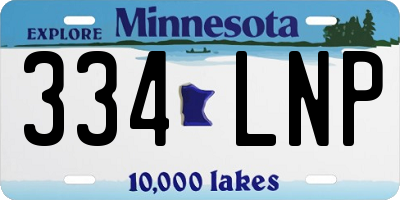MN license plate 334LNP